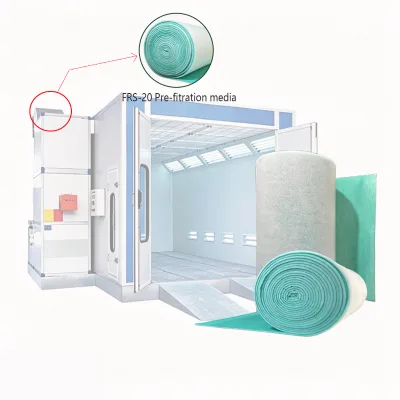 Fresh Polyester Pre-Filter Roll Washable Spray Booth Filter Media G2-G4 F1/B1 Flame Retardant Coarse Dust HVAC Industrial