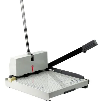QD-C 2-in-1 Manual Binding Machine Three Holes Paper Punching with Cutter for Multi-Tasking