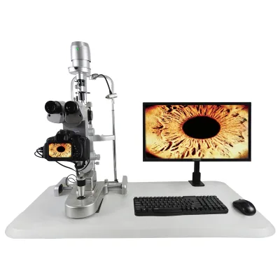 Ophthalmic Equipment Digital Slit Lamp KJ5DII Drum 5 Magnifications Big Aperture 14mm Equipped With Image Processing System