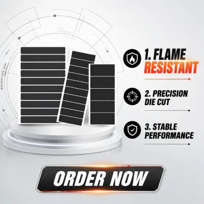 Aigao Flame Retardant PORON Foam Die Cut Parts Low Compression Set Buffer Gasket for New Energy Vehicle Battery Module
