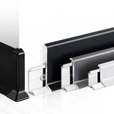 new design Aluminum alloy thickened buckle skirting 26mm356 minimalist skirting board footing stainless steel metal skirting