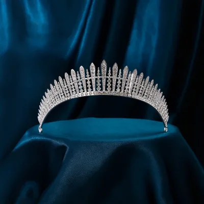 Full Rhinestone Silver Gold Bride Wedding Hair Accessories Children Princess Crown for Party Birthday