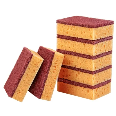 Diamond Sand Seaweed Sponge High Absorbent Reusable Wash Cleaning Sponge Non Scratch Scrubbing Kitchen