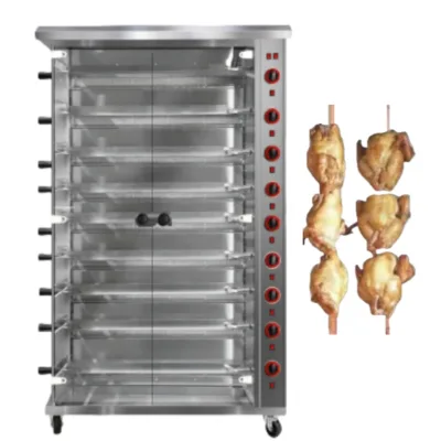 Good Quality Restaurant Snack Machine Vertical Large Capacity Stainless Steel Commercial Gas Electric Chicken Rotisserie