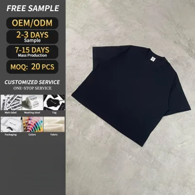 Oem/odm Clothing Manufacturers Boxy High Quality Oversize Men's T-shirts Personalized Puff Print Premium Custom Tshirt