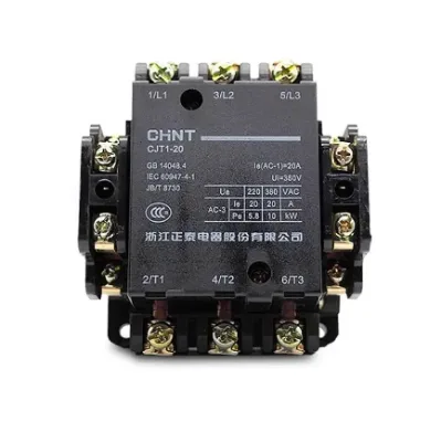 CHNT CJT1-20 3 Phase 2Nc Coil 220v 110v 36v 50hz Motor Control AC Contactor Plastic PVC