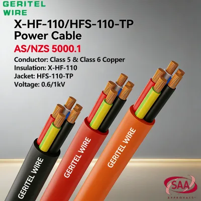 High Quality 0.6/1KV 110 Degree Soft Copper 35mm 50mm 70mm 95mm 120mm 150mm Stranded Elastomer Zero Halogen LZSH Cable