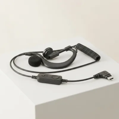 Hot Selling Radio Walkie Talkie Earphone Type C Wired PTT Headset Radio Earpiece Headset Radio Earpiece in Ear Bud