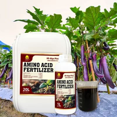 Premium 100% Soluble Organic Foliar Spray Soil Application Fertilizer Black Liquid Concentrate Amino Acid Chelated