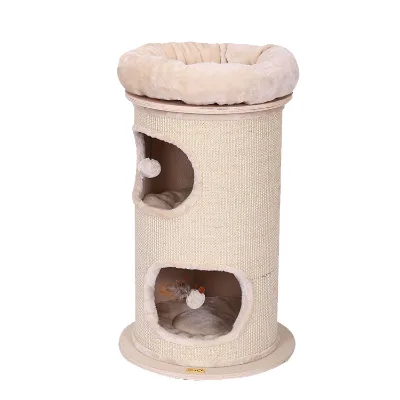 Cylinder Cat Tree Sisal Post Cat Scratcher Board
