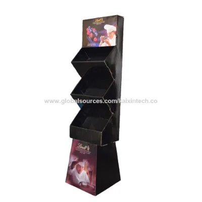 Cardboard display rack,corrugated color box paper floor display POP display shelf