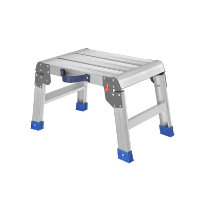 Aluminum Nonslip Folding Step Ladder Stool Bench Foldable Safety Platform for Vehicle Washing for Bathroom Use