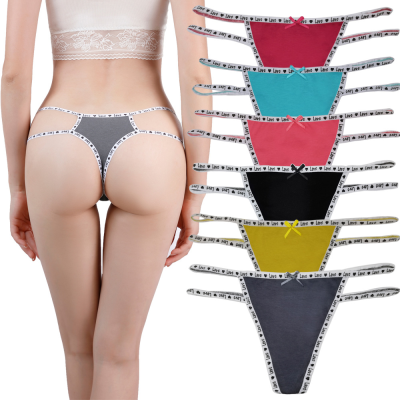 M~XL Wholesale New Fashion Trend Hot Ladies Underwear Sexy Back Cotton Thong for Women