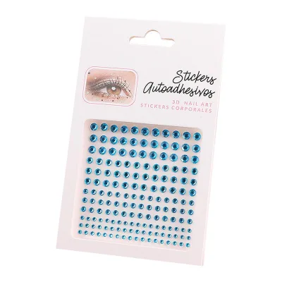 Self Adhesive Colorful Rhinestone Stickers  Single Grain Stickers for DIY Face Art Decoration Festival Face Rhinestone Sticker