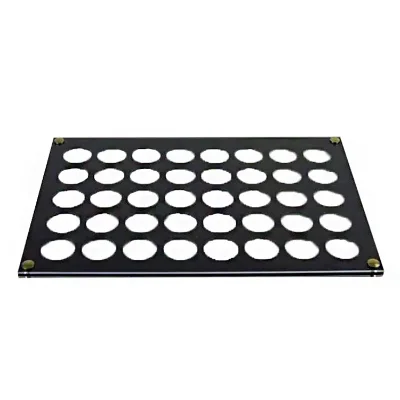 Custom 40 Holes Rectangular Black Acrylic Coin Display Rack Acrylic Challenge Coins Holder For Shop