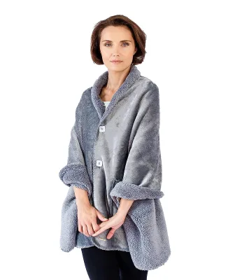 Double Layer Blanket for Women,flannel Sherpa Fleece Oversized Shawl With,Wearable Blanket- Gifts for Mom and Grandma