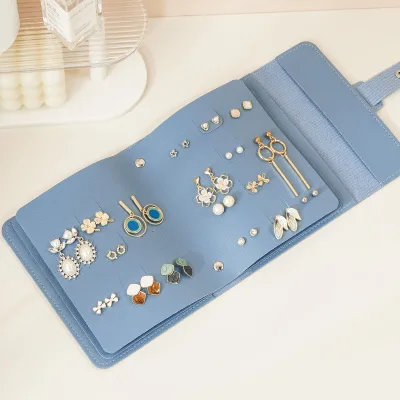 Wholesale PU Envelop Flap Snap Insert Pad Earring Necklace Packaging Storage Gifts Jewelry Pouches