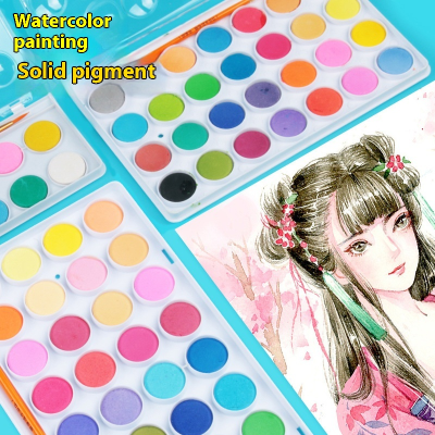 36 Colors Artist Watercolor Paints Pigment Solid Watercolor for School Drawing