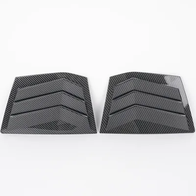Carbon Fiber Car Rear Window Triangle Shutter Louver Blinds Cover Exterior Parts Spoiler for Honda City 2009-2014