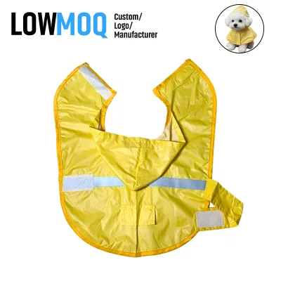 Waterproof Cute Yellow Dog Cat Raincoat Outdoor Photo Shoot Promotional Pet Clothing