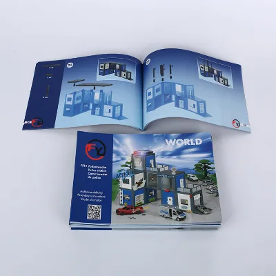Professional Customized Folded Brochure & Flyer Printing Hard Cover Instruction Manual Book Cardboard Paper Type