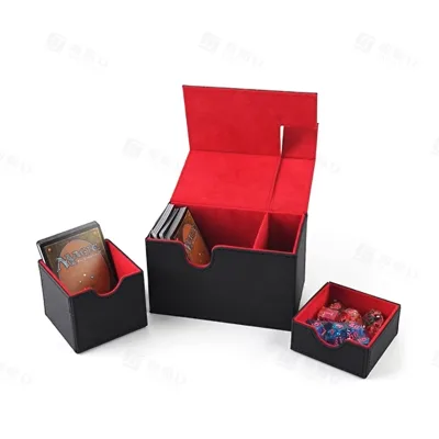 YAGELI Card Deck Box With Dice Tray TCG Accessories Premium Trading Card Deck Storage Box