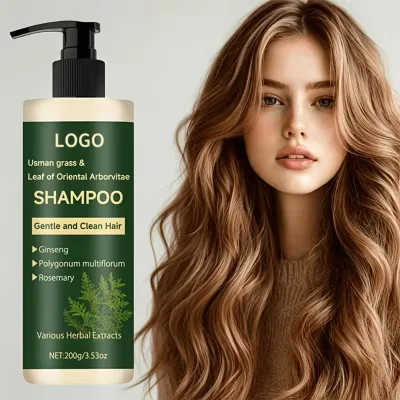 Wholesale Custom Organic Herbal Hair Lotion Usman Grass Oriental Arborvitae Extract Anti-Dandruff Rich Foam Gentle Deep Clean