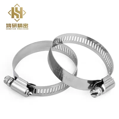 Customized American and German Style Hydraulic SS304 Automotive Fixed Flexible Pipe Clamps in Sizes Ranging From 12mm to 60mm.