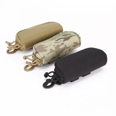 Wholesale Hard Shell Tactical Eyeglasses Case Nylon MOLLE Camo Sunglasses Protector Pouch Outdoor Camping Hunting Eyewear Bag
