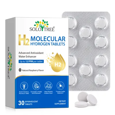 SOLOTREE Private Label Hydrogen Water Tablets Vitality & Metabolism Support Fast Dissolving 12 PPM H2 Molecular Hydrogen Tablets