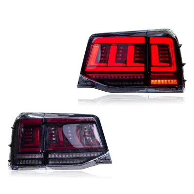 Smoke Lens Amber LED Tail Light for for LC200 2016-2020 with Dynamic Start-up Animation Sequential Indicator Retrofit/Upgrade