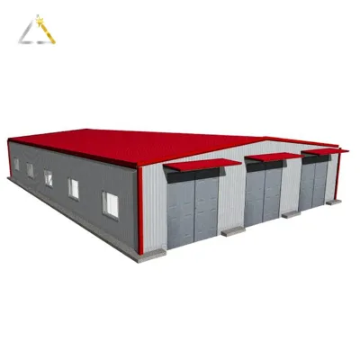 China Steel Material Sandwich Panel Cheap Prefab Structure Workshop Supermarket Warehouse Garage