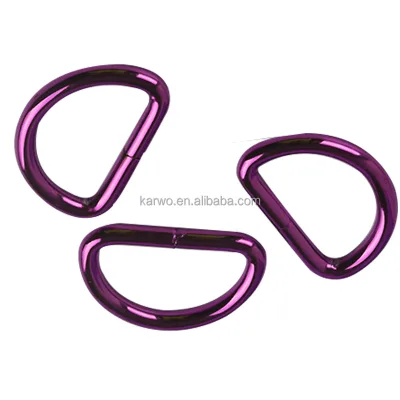 25mm Fuchsia Hot Pink Metal D Ring Buckle Clasp Garment Clothes Luggage Purse D Ring