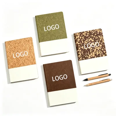Custom Sustainable Paper Cover Notepad with Diary Pages for Efficient Note Taking and Project Planning-Portable Design
