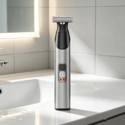 Constant Spin Hair Grooming Trimmer with Battery Display IPX6 Waterproof 3cutter Head Hair Trimmer 7500RPM Power Beard Trimmer