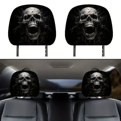 Custom logo Car Headrest Cover Auto Decoration Interior Accessories Car Christmas Decorations with Printed Face Images