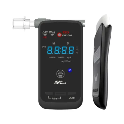 IBACheck Professional-Grade Breathalyzer Faster Formal Plus Quick Screening Test with Temperature Stamp & Alcohol Tester