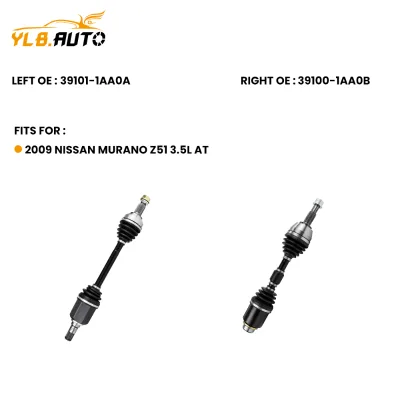 Premium Quality Front Drive Shaft CV Axle for Murano 09 Z51 (3.5L) 39101-1AA0A 39100-1AA0B
