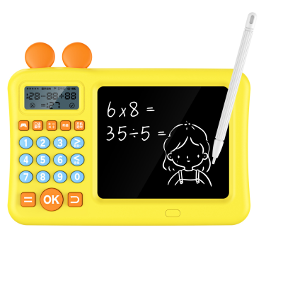 ET Interactive Electronic Math Game for Kids Learning Counting Math Games with LCD Writing Tablet Math Toys Calculator Games