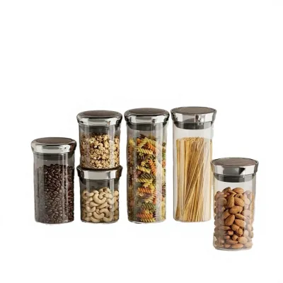 Contemporary Large Capacity Portable Airtight Moisture-Proof Plastic Food Storage Flip Top Lid Transparent Dry Cereal Kitchen
