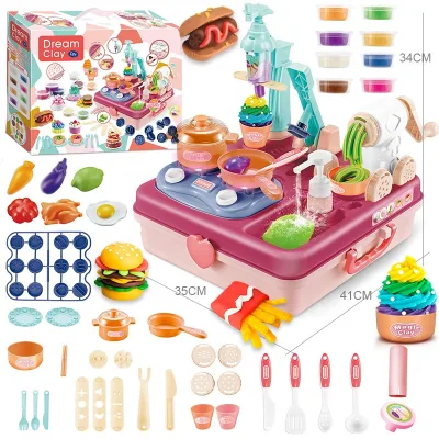 Play Clay Machine Clay Mold Set Tools Mud Skin Handmade Nontoxic Clay Pretend Play Mud Toys for Children