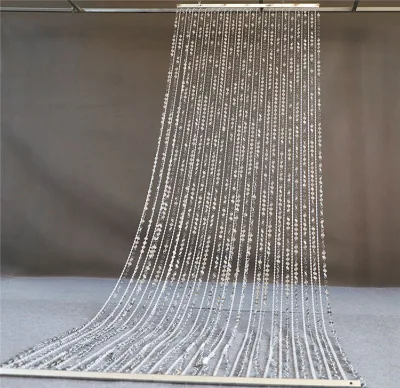 Wedding Hall Ceiling Acrylic Sequined Bead Curtain 1*3m Silver Glittering Drapes for Wedding Event Stage Decoration