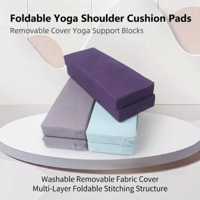 Pure Cotton Yoga Bolster Folding Pillow for Shoulder Stand and Balance Training Home Studio Fitness Props