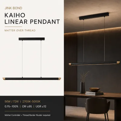 JINK Matter over Thread Kaiho Linear Pendant UGR12 CRI95 Tunable White Up Down Smart Hanging Light