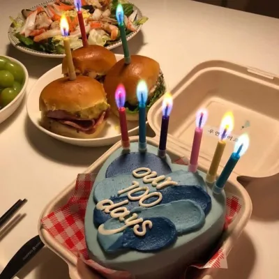Color Flame Cake Candle with Good Quality