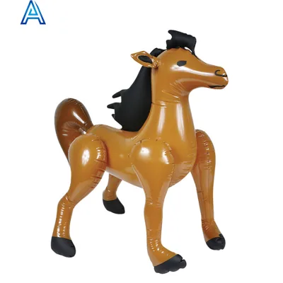 PVC Inflatable Horse for Lifelike Eco-friendly Vinyl PVC air Blow Inflatable Cow Cattle dunk Deer Giraffe Model Toy