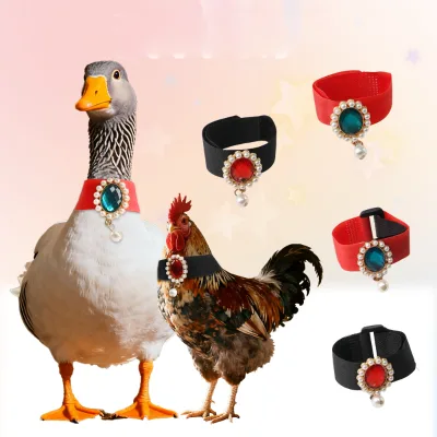 pet supplies: Chicken, duck and goose collars, rooster noise-reducing neckband without hooks, neckband for preventing crowing.