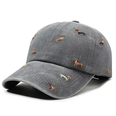 New Washed Baseball Cap, Wide Brim, Embroidered Soft Crown, Unisex, American Street Retro Style, Outdoor Use
