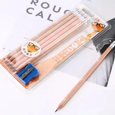 Promotional Wholesale Standard Naturalwood Engraved HB Pencils No Painting Pencil Sets Lead-free poison Environmental Pencil