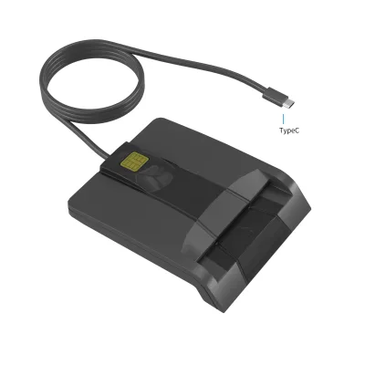 Top Sale External Smart Card Reader ATM EMV CHIP ID ISO7816 Standard USB A/C Interface for PC/Laptop (Windows/Linux/Mac/Android)